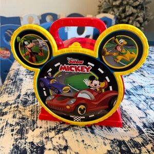 Disney Junior Mickey Mouse Stow ‘N Go Garage Car Portable Carrier Case Boys Toy
